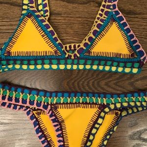 Kiini Golden Yellow Crochet Bikini
